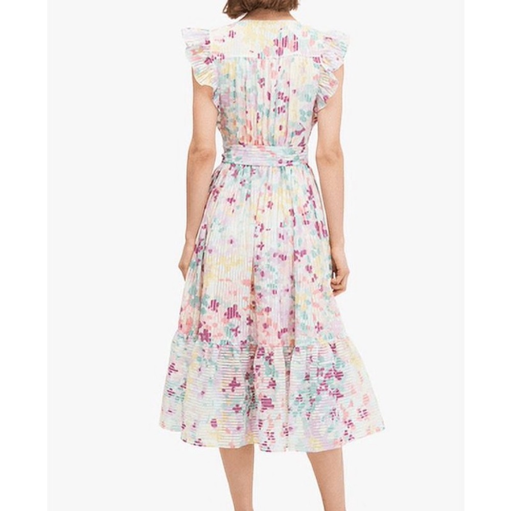 Kate Spade New York Women's Painted Petals Burnout Ruffle Dress, Size 10 - Picture 9 of 9